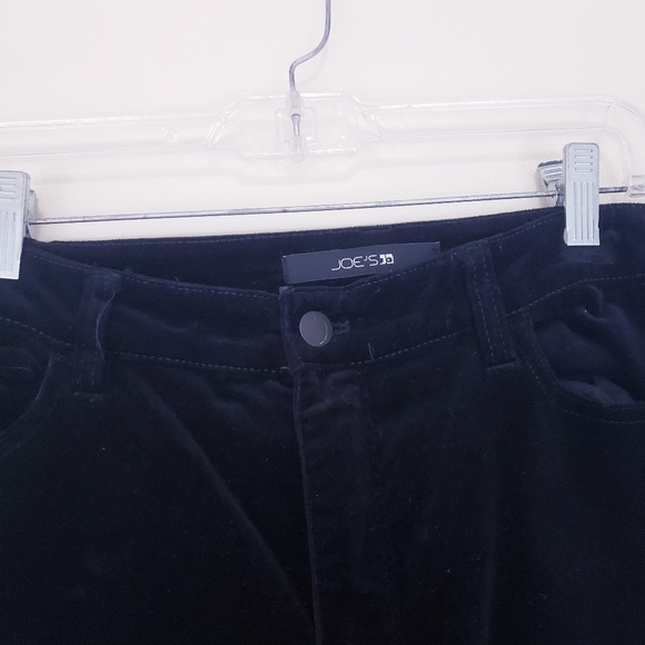 Joe's Jeans Black High Rise Skinny Velvet Pants Size 32 - Picture 5 of 9